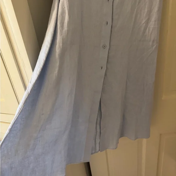 & Other Stories Sky Blue Midi Dress with Puff Sleeves - Picture 3 of 5